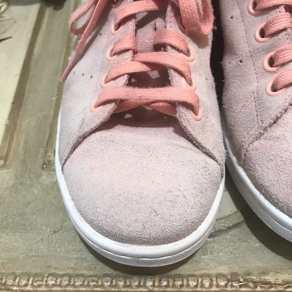Adidas Stan Smith Blush Pink Suede Sneakers Youth US Sz 5.5 UK Sz 5 - Picture 8 of 16
